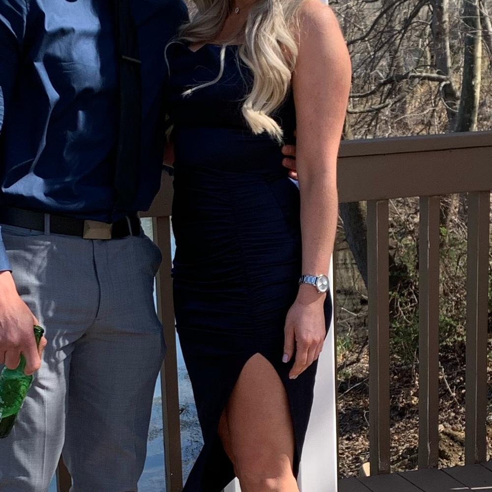 Windsor “ready in ruch” small navy dress! - Picture 2 of 2